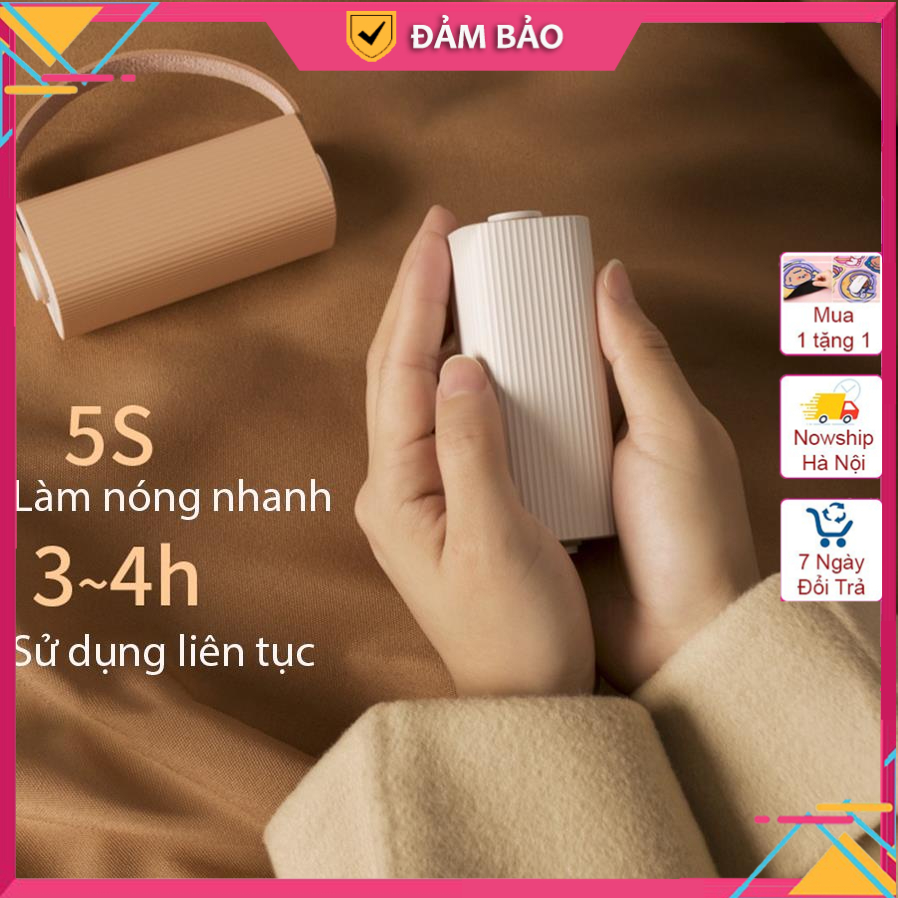 Máy sưởi mini cầm tay dung lượng pin 4000mah, máy sưởi mini bỏ túi làm nóng nhanh trong 5 giây sử dụng được 4h liên tục
