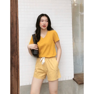(THANH LÝ NGHỈ BÁN) Áo Thun Trơn Cổ Tim 𝐇𝐚̀ 𝐆𝐢𝐚𝐧𝐠 𝐕𝐧𝐱𝐤