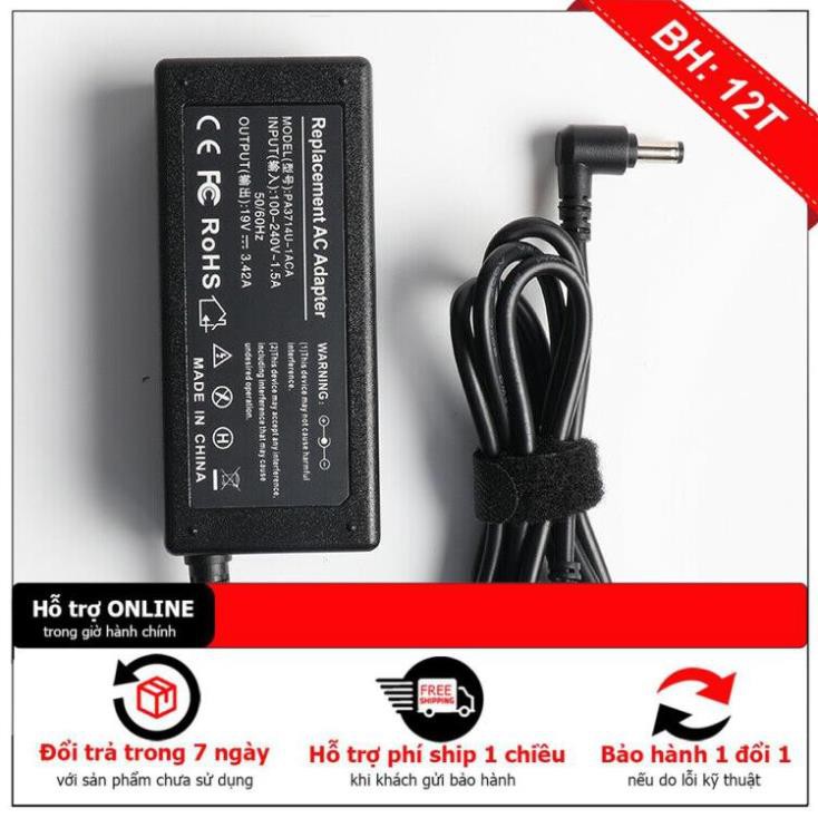 Sạc Laptop Asus X44h , K43e , K42 , K53e , X401A X45 K55 kích thước chân sạc thường to 5.5mm*2.5mm