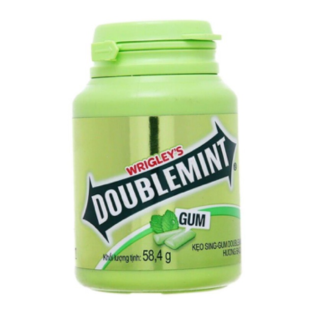 Kẹo sing-gum DoubleMint hương bạc hà hũ 58.4g