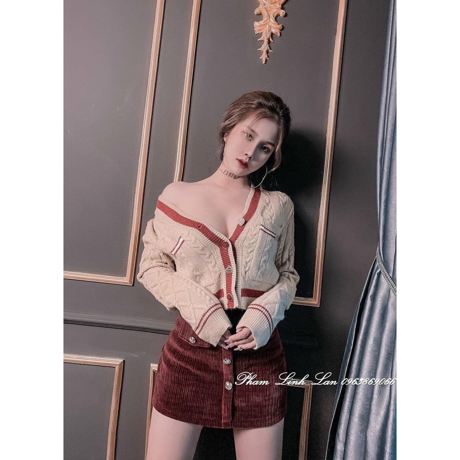 Chân váy nhung chữ A túi nắp | BigBuy360 - bigbuy360.vn