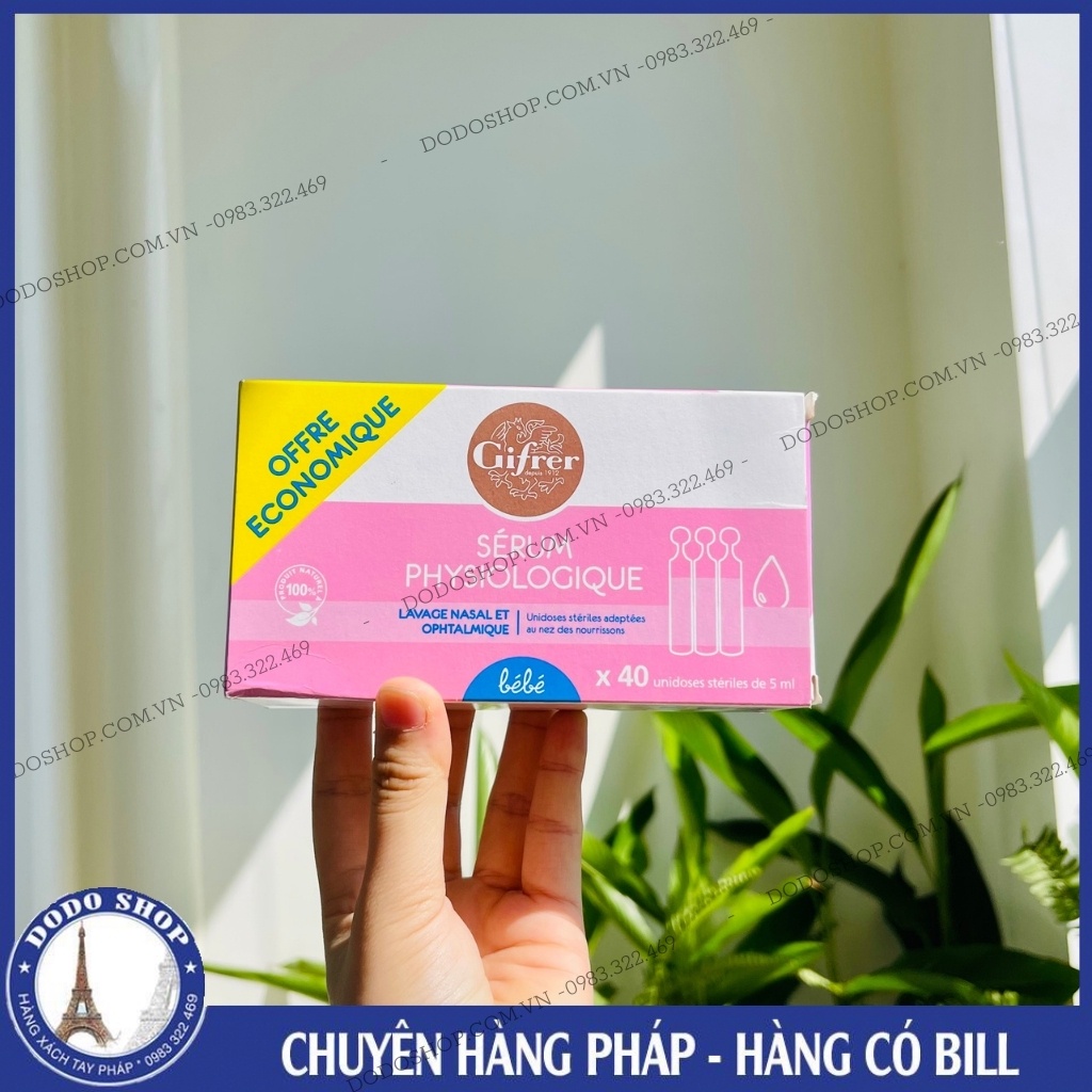 Nước muối sinh lý pháp dùng hàng ngày- Hàng có bill