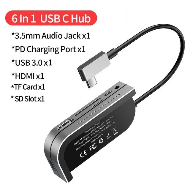 HUB Baseus Bolt USB-C 6in1 Cho Macbook,Ipad,Laptop Có USB C