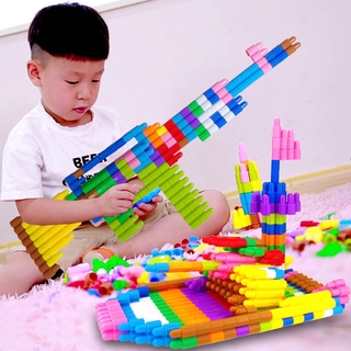 Bộ Đồ Chơi Lắp Ráp Đầu Đạn Lớn Bằng Nhựa Cho Bé 2-6 Tuổi