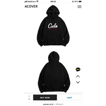 Áo Hoodie nỉ bông Unisex hiệu ACOVER xuất xịn 100%