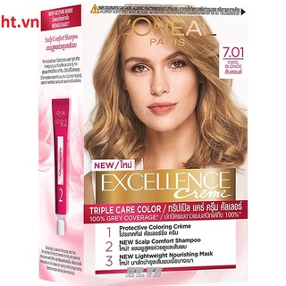 Kem Nhuộm Màu 7.01 Vàng Sáng Dưỡng Tóc Màu Thời Trang L'oreal Excellence Fashion 172ml Chính Hãng.