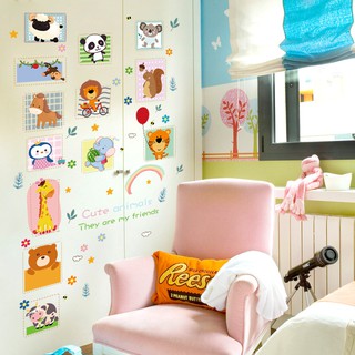 Decal dán tường ô thú ngộ nghĩnh