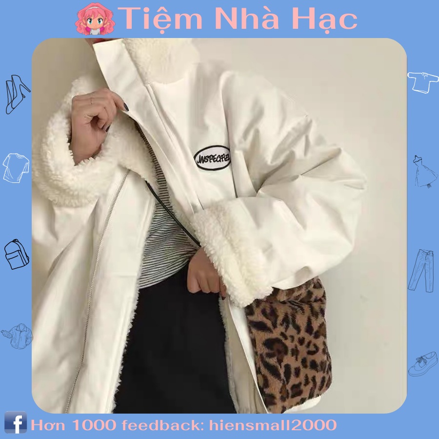 ÁO KHOÁC LÔNG CỪU| ÁO LÔNG PHAO 2 MẶT DÁNG RỘNG HÀN QUỐC ĐỦ SIZE NAM NỮ