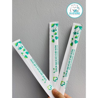 Combo 100 đũa gỗ vỏ giấy có tăm econow WZD006