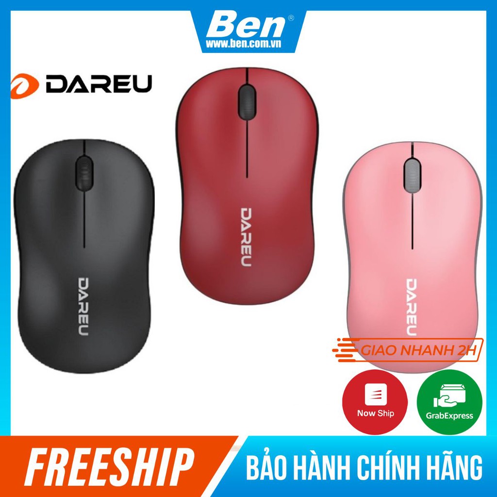 Chuột Không Dây DAREU LM106G Black/Pink/red