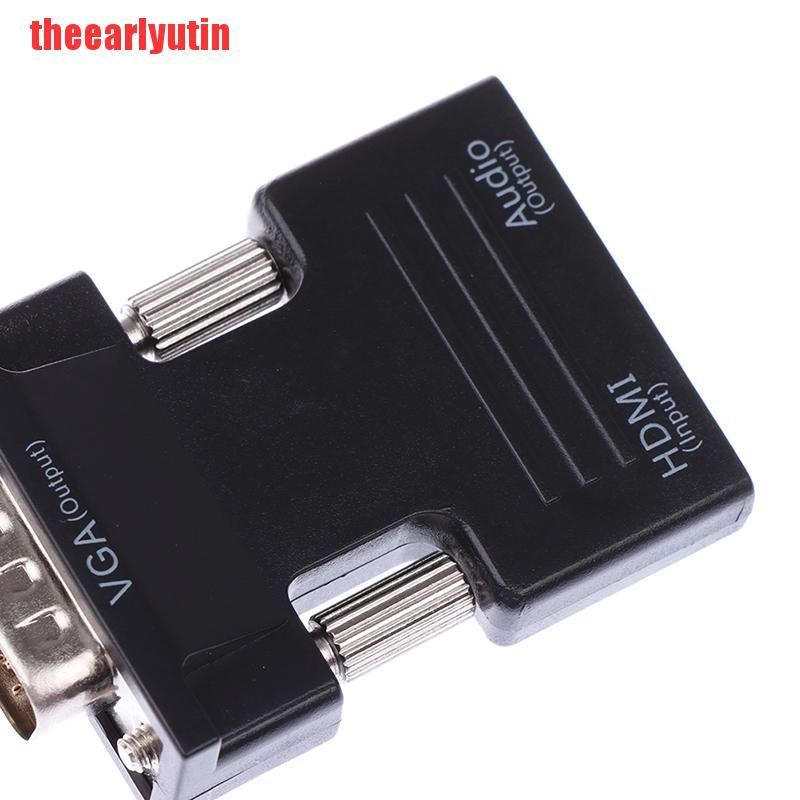 Bộ Chuyển Đổi Âm Thanh Hdmi Female Sang Vga Hỗ Trợ Âm Thanh 1080p