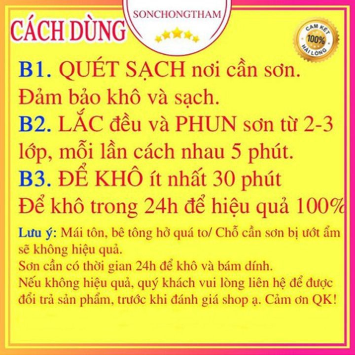 Xịt chống thấm tường đa năng dung tích 450ml chống thấm tường, trần nhà, mái nhà, sân thượng, máng xối, ống nước