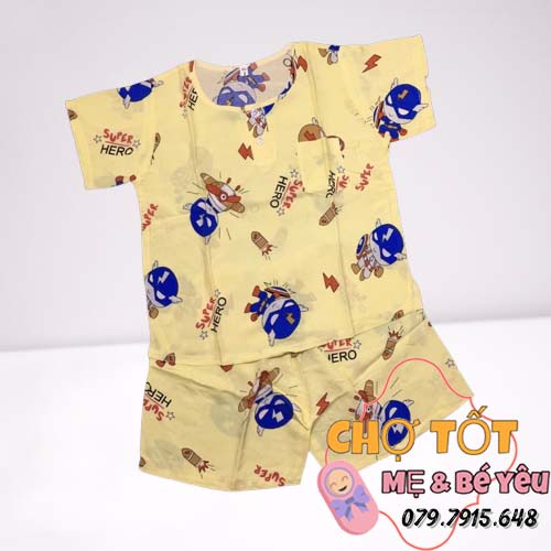 Bộ ton mặc mát cho bé trai tay ngắn vải ton, lanh cao cấp (bộ tone mát, bền đẹp hàng loại 1)