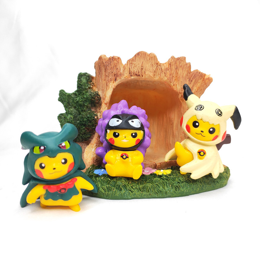 Mô Hình Nhân Vật Hoạt Hình Pikachu Hai Kích Cỡ Mini 9 Kiểu Lựa Chọn