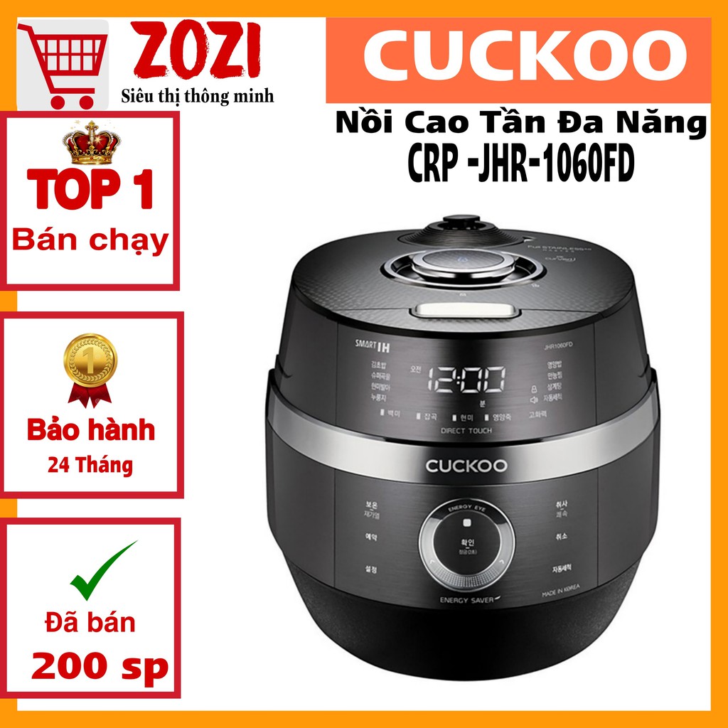 1,8L NỒI CƠM ĐIỆN CAO TẦN CUCKOO CRP-JHR1060FD HÀN QUỐC. Hàng Nội Địa Bảo hành 24 tháng