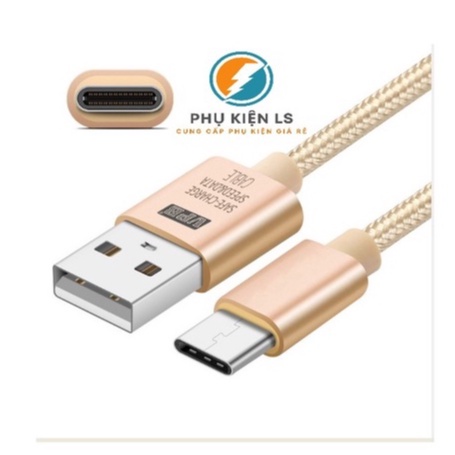 Cáp sạc nhanh TYPE C, dây sạc nhanh Type C dây dù chất lượng cao