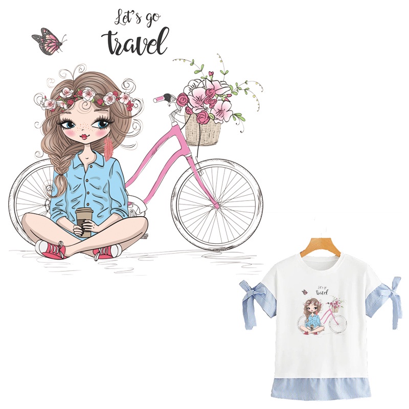 Miếng Dán Ủi Trang Trí Đầm In Họa Tiết Thời Trang Xinh Xắn Diy