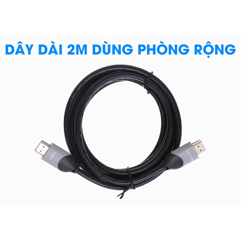 Dây HDMI tròn đen dài 1.5m 4k dây cable dẻo dai sử dụng kết nối android box vào tivi