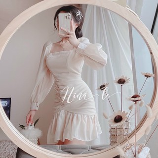 Váy nude voan đuôi cá(sẵn tại shop )