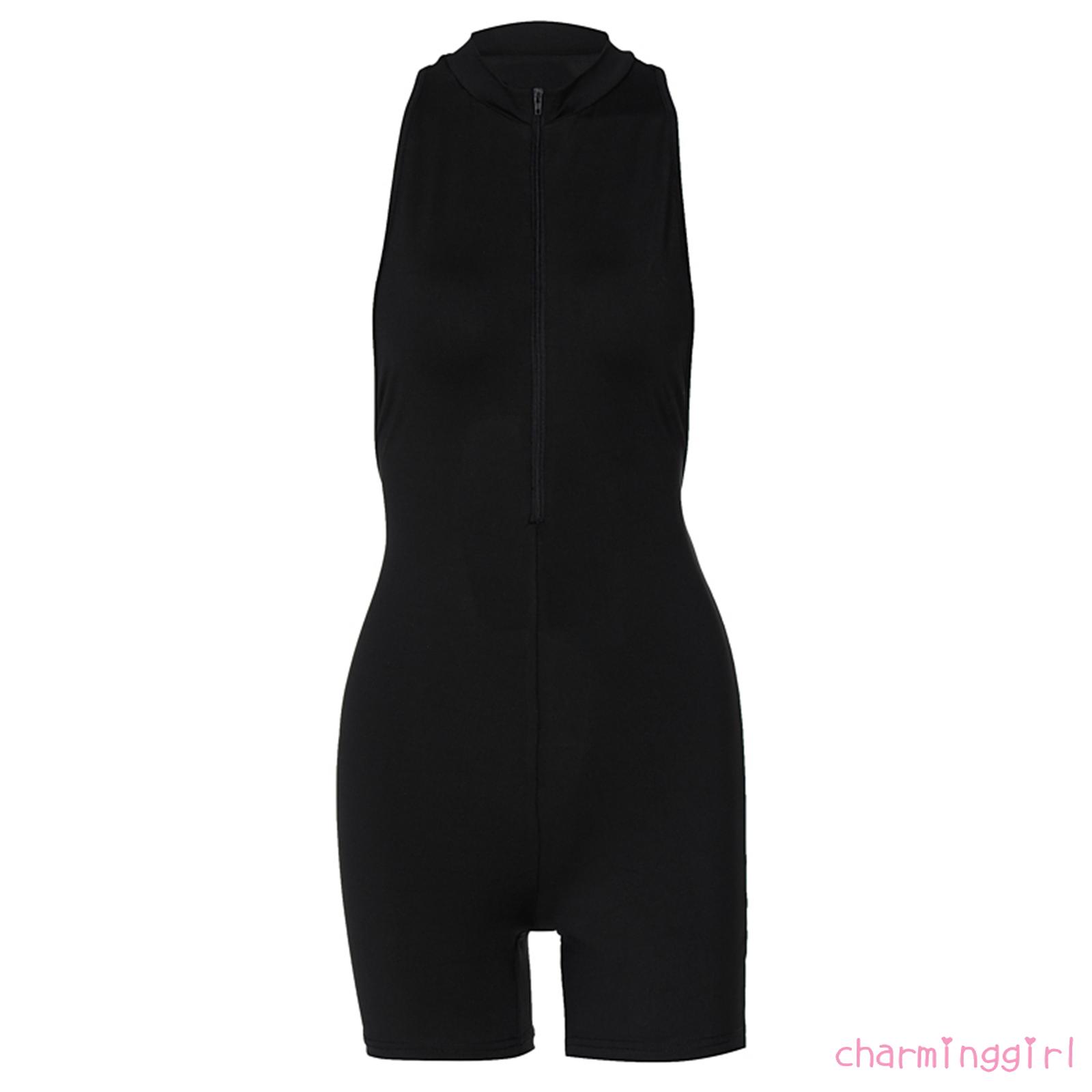 Áo Liền Quần Cổ Tròn Không Tay Có Khóa Kéo Thời Trang Nữ | BigBuy360 - bigbuy360.vn