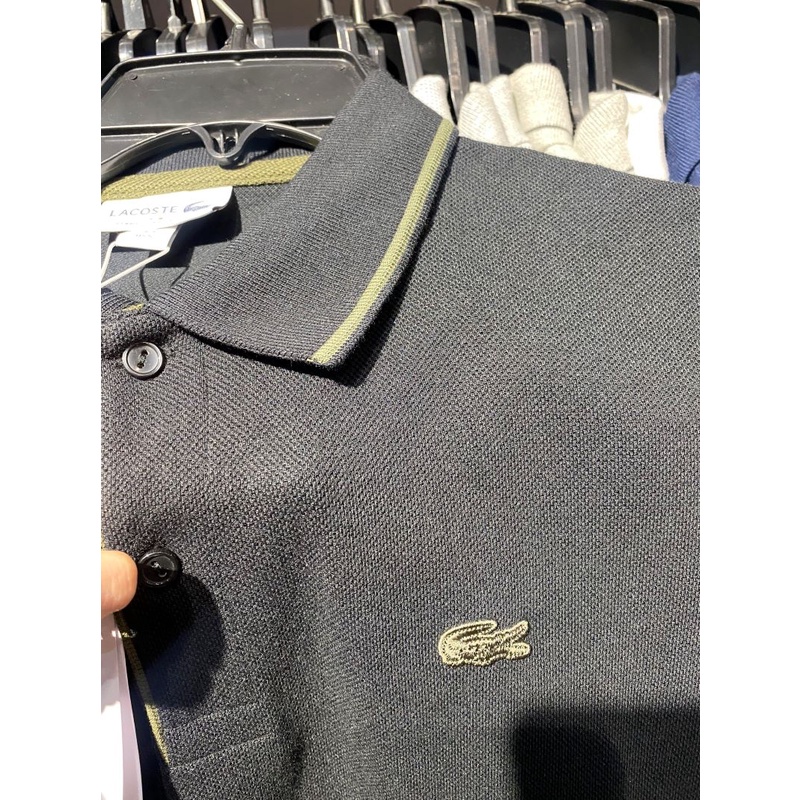 Áo Thun Nam Regular POLO LACOSTE TRƠN VIỀN LOGO VÀNG vải cá sấu logo thêu dáng dài cực đẹp 4 màu hàng xuất xịn