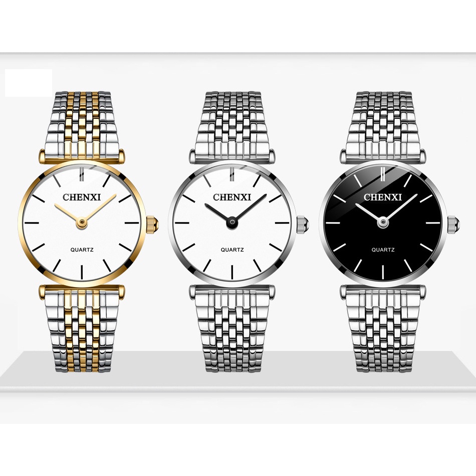 Đồng Hồ Đeo Tay Chexi Bằng Thép Không Gỉ Siêu Mỏng Chống Thấm Nước Thời Trang Cho Nữ