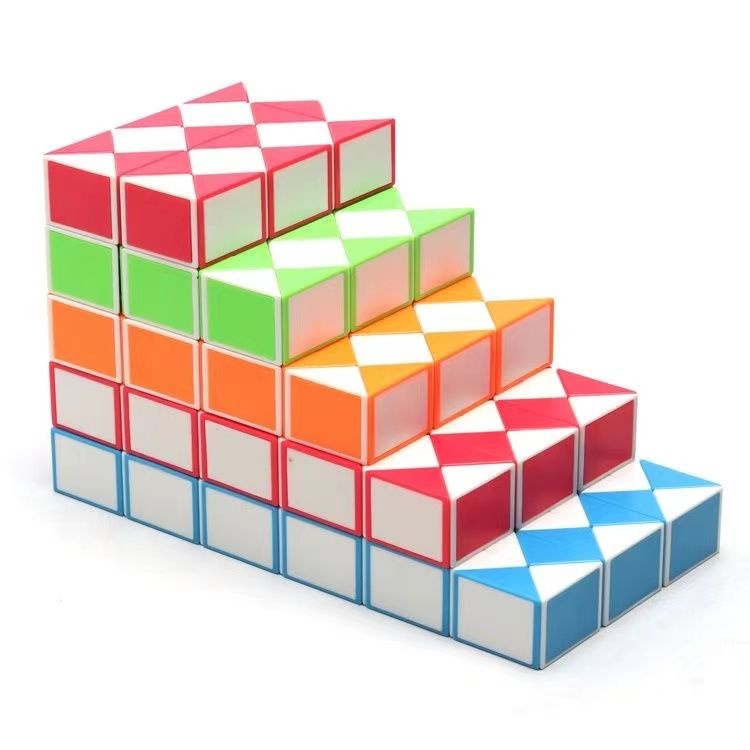 Cây thước ma thuật cầu vồng, Đồ chơi giáo dục cho trẻ em, Khối lập phương Rubik có thể biến hình, Bộ đồ chơi trẻ em có thể ghép các đoạn 24/36/48/60/72, Bộ đồ chơi biến hình dành cho trẻ em