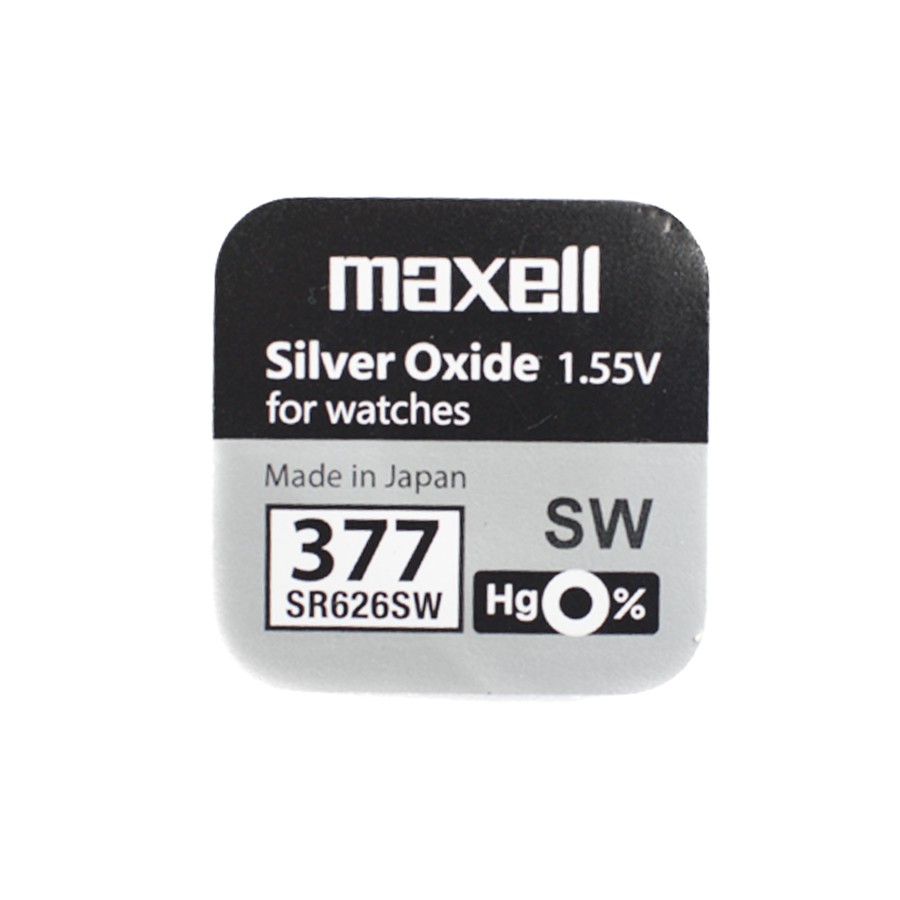 Pin đồng hồ SR626SW/377 MAXELL Silver Oxide 1.55V Vỉ 1 viên