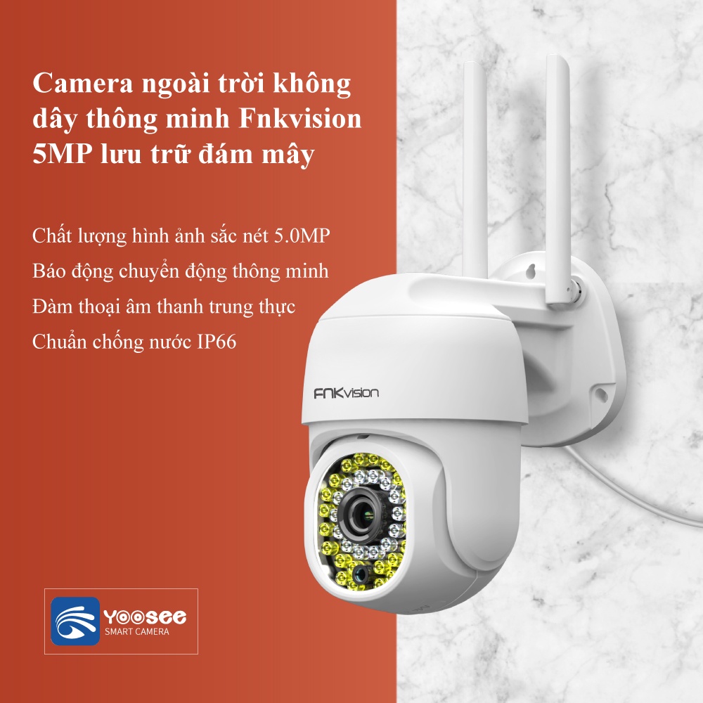 [FNKvision]Camera Ip Wifi Yoosee 36 đèn NEW 2023 - 5MPCamera ngoài trời - xoay 360-chống mưa-ban đêm có màu | BigBuy360 - bigbuy360.vn