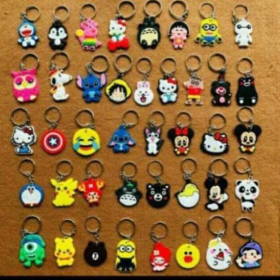 Combo 2 móc khoá nhựa dẻo mini