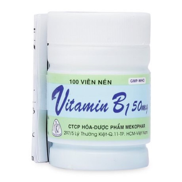 Vitamin B1 50mg (100 viên xanh)