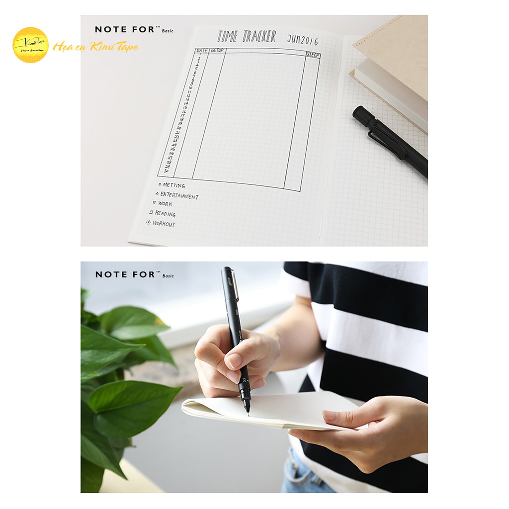 Sổ tay cơ bản NOTE FOR BASIC A5, A6 làm Bullet Journal/Planner/Nhật ký/Scrapbook - Sổ grid ô vuông, trơn, kẻ ngang