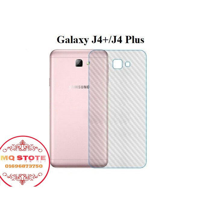 [Freeship toàn quốc từ 50k] SAMSUNG J4 PLUS MIẾNG DÁN MẶT SAU VÂN CARBON