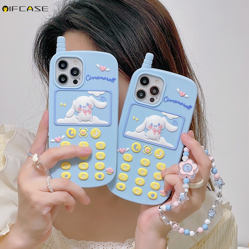 Ốp Điện Thoại Silicone Mềm Họa Tiết Cinnamoroll 3D Cho iPhone 13 12 11 Pro XS Max XR X 7 8 Plus SE 2020