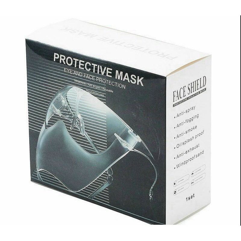 [HÀNG LOẠI 1] Kính Chống Giọt Bắn NHÁM FACE SHIELD, Phòng Chống Dịch CÓ HỘP Như Hình, Chống Bụi Và Dầu Chiên, Chính Hãng | BigBuy360 - bigbuy360.vn