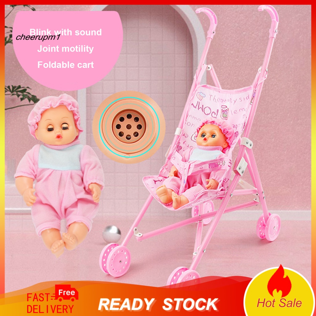 Xe Đẩy Búp Bê Đồ Chơi Siêu Nhẹ Có Thể Gấp Gọn Dành Cho Bé