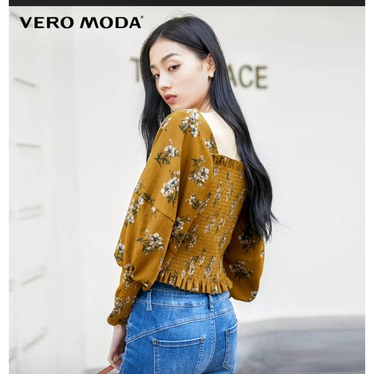 Áo tay phồng cổ vuông cao cấp Vero Moda