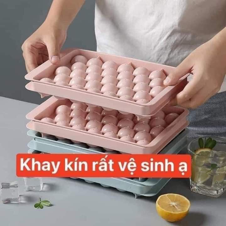 KHAY LÀM ĐÁ 33 VIÊN, LÀM THẠCH VIÊN TRÒN