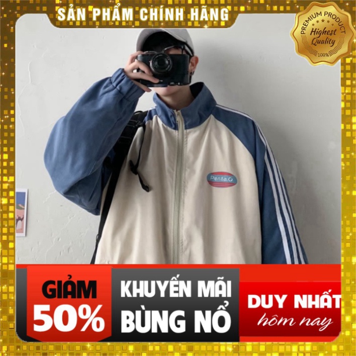 Áo khoác bóng chày 3 sọc cổ đứng có khóa kéo thời trang TINOWEAR Hàn Quốc Unisex cho nam nữ Tino-ManT.Unisex