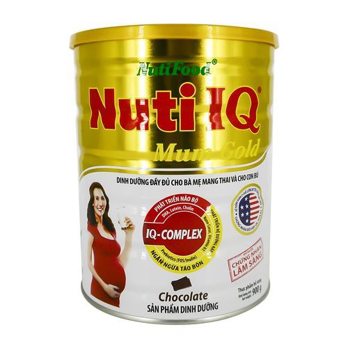 Sữa bột Nuti IQ MUM GOLD hương socola lon 900g