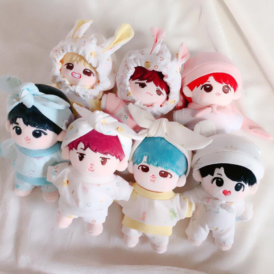 Zzageun ver 3 - Búp bê doll BTS Jin Suga RM Jimin Jungkook JK 15cm fansite đủ set 1 bộ có tách lẻ