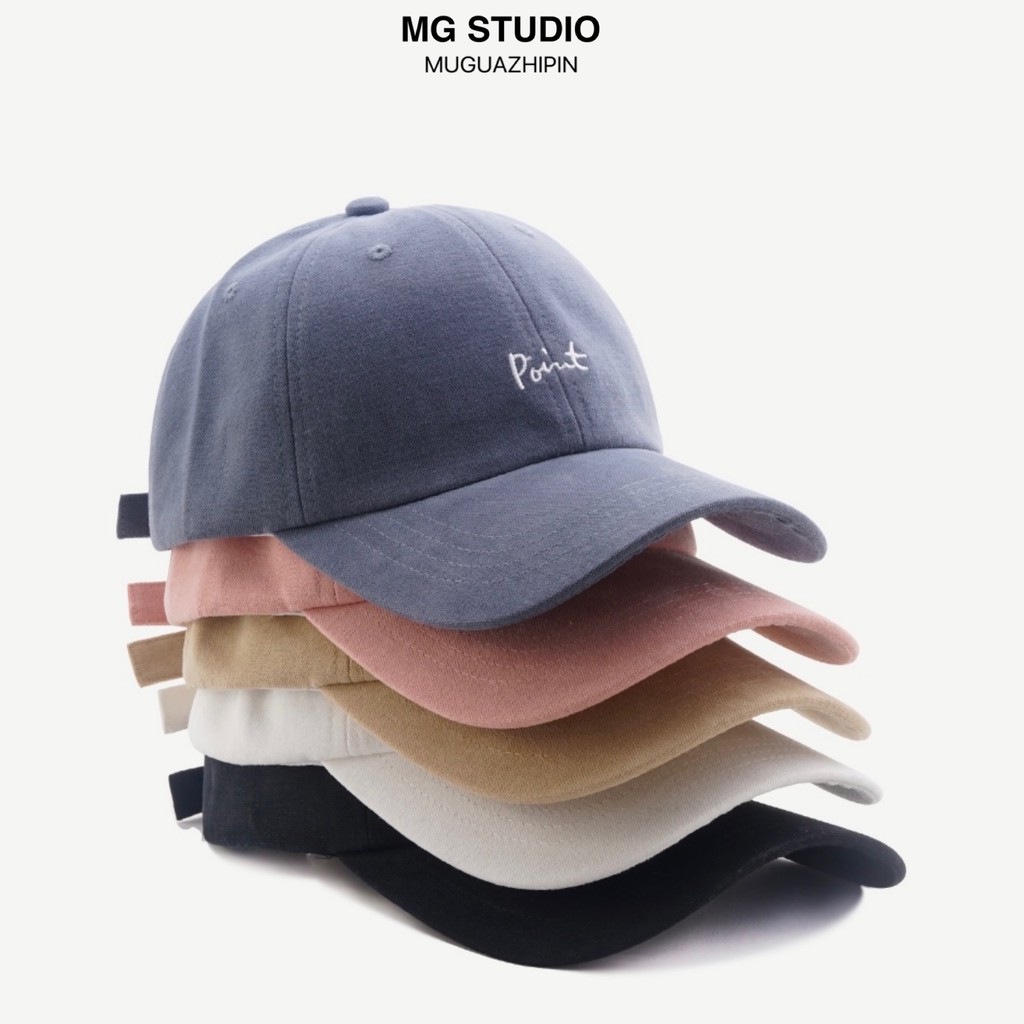 MG STUDIO/“Point” letter embroidered baseball caps