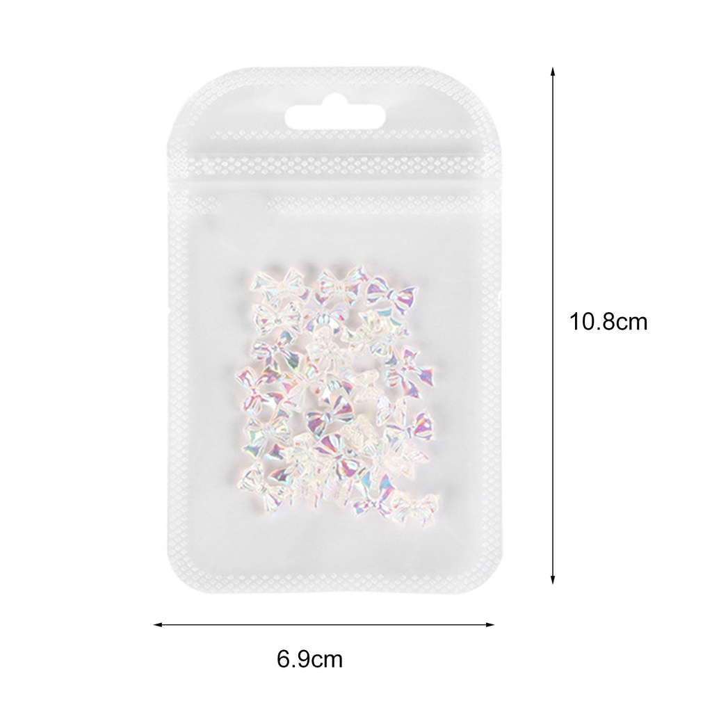 [Hàng mới về] Set 30 Nơ Đính Đá Trang Trí Móng Tay Cho Nữ