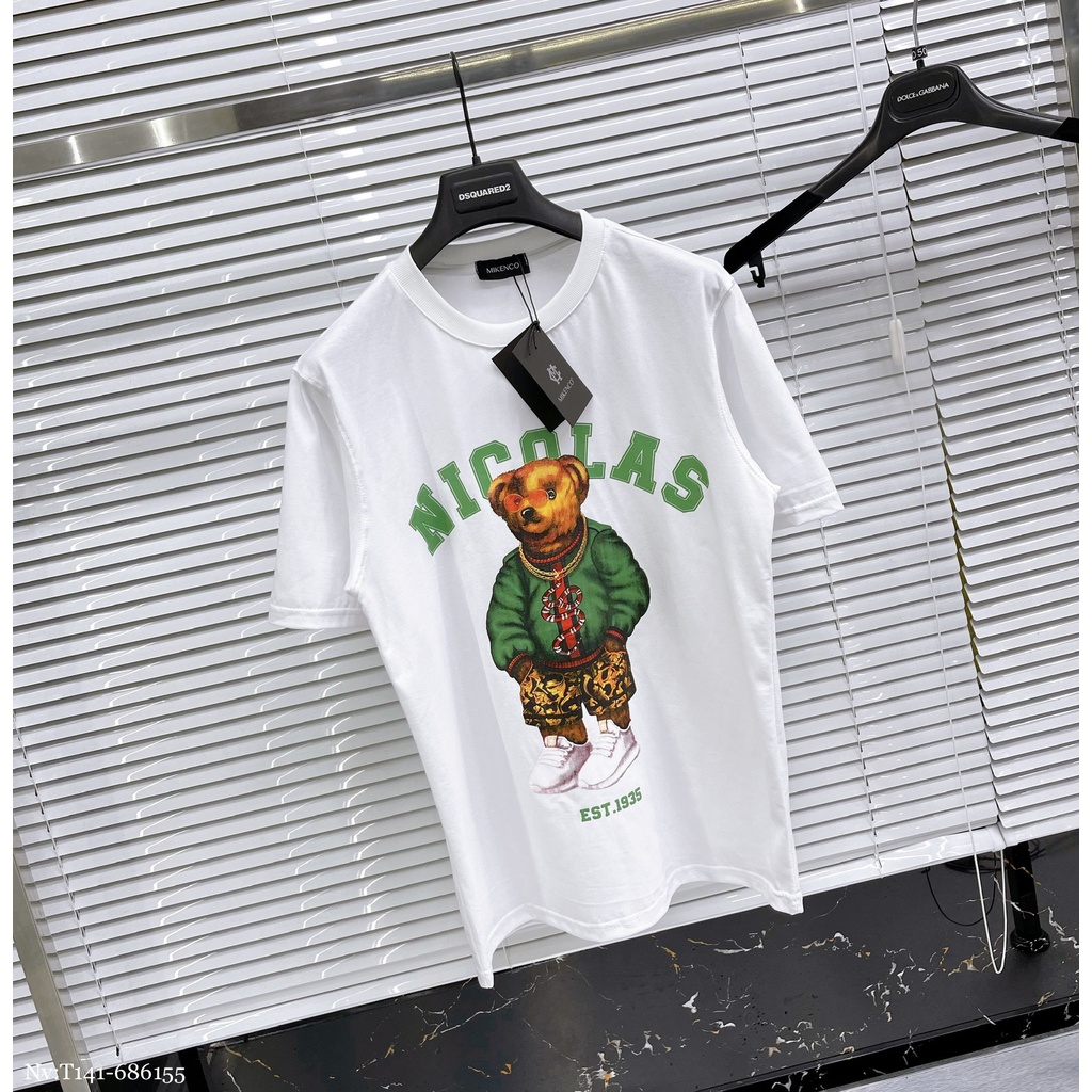 Áo Phông Nam Nicolas In Hình Gấu Hip Hop Cực Chất - Áo Phông Nam Nữ Cotton Thoáng Mát  DT FashionMenWear