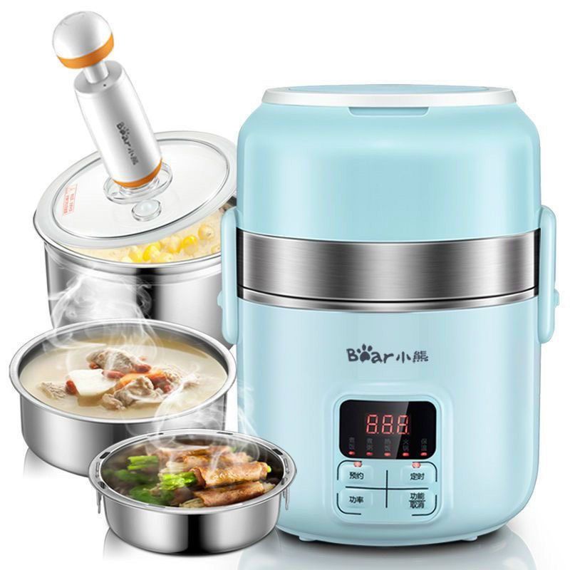 Hộp cơm điện hẹn giờ Bear B20J1 khay inox 304