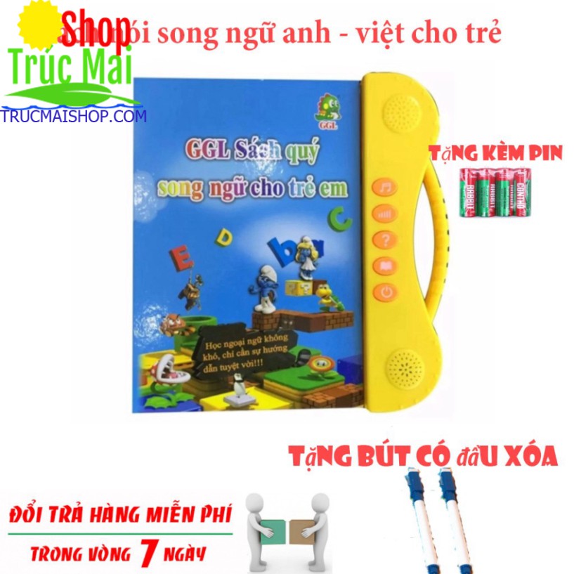 Sách Nói Điện Tử Song Ngữ Anh- Việt Giúp Trẻ Học Tốt Tiếng Anh