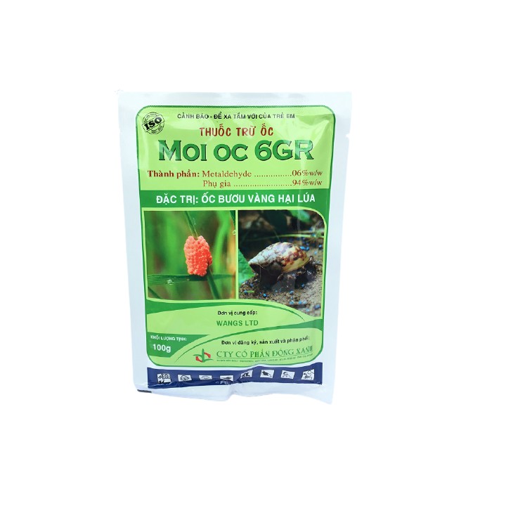 Chế phẩm trừ sên nhớt, ốc bươu vàng Moi Oc 6 GR gói 100g