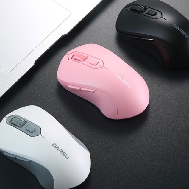 Chuột không dây DAREU LM115G Seri kết nối 10m ,tặng kèm pin,kết nối Wireless - Hàng chính hãng
