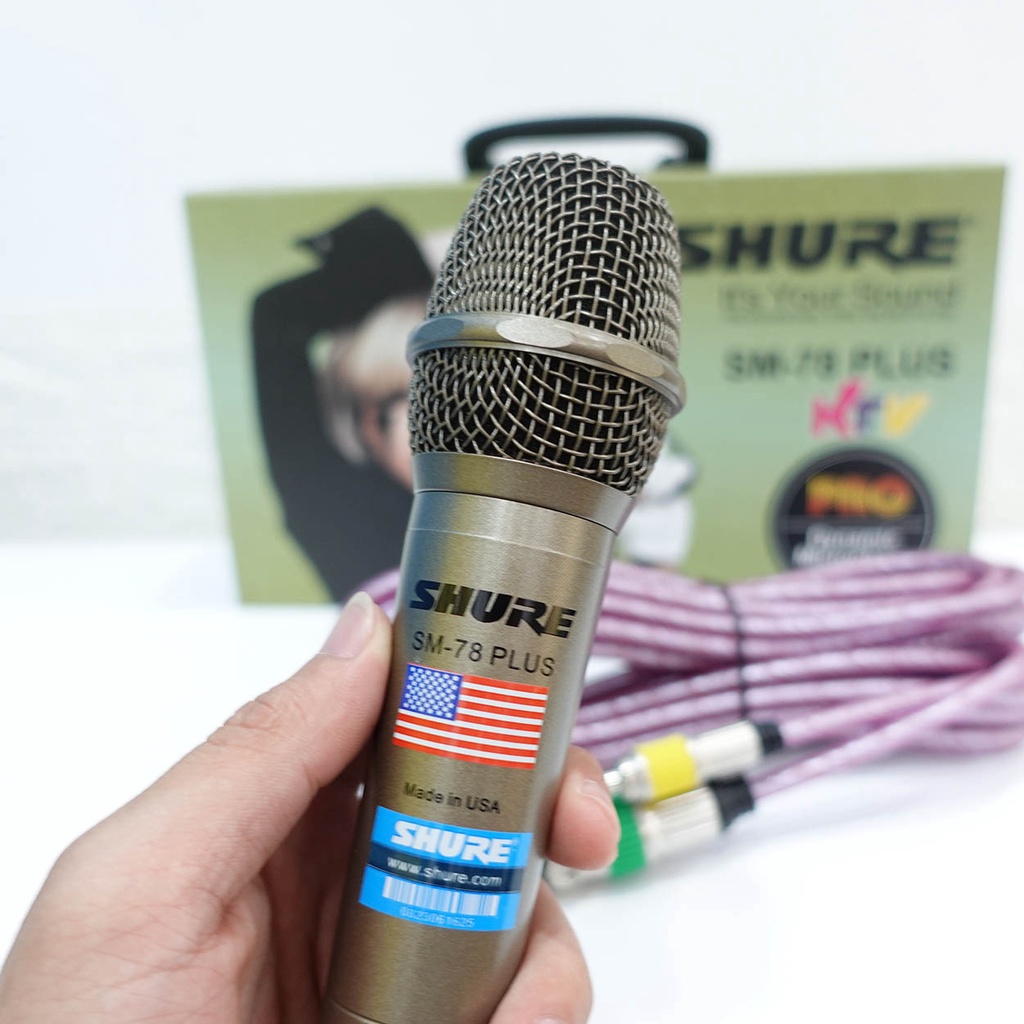 [FREESHIP] MIC KARAOKE CÓ DÂY DÀI 7m SHURE SM-78 PLUS CAO CẤP