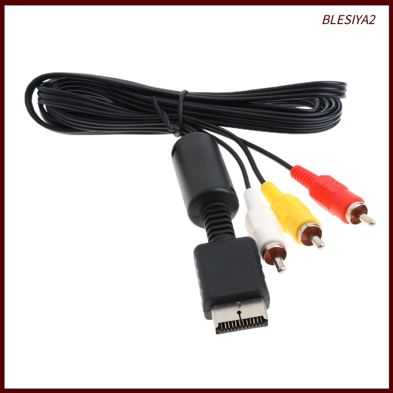 [BLESIYA2]AV Composite Cable for Sony PS3/PS2/PS1 Audio Video Cord TV Adapter Wire 6ft